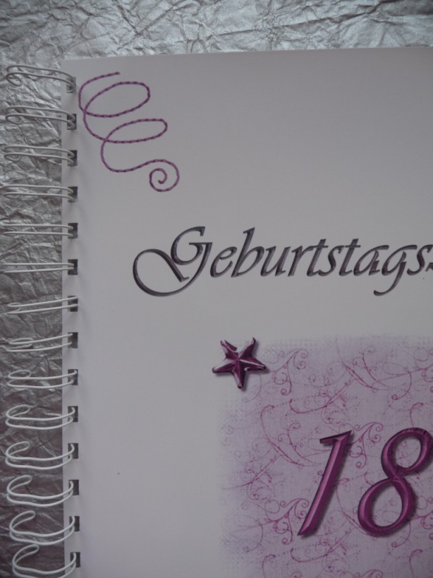 Gästebuch zum 18. Geburtstag "Sterne" rosa eBay